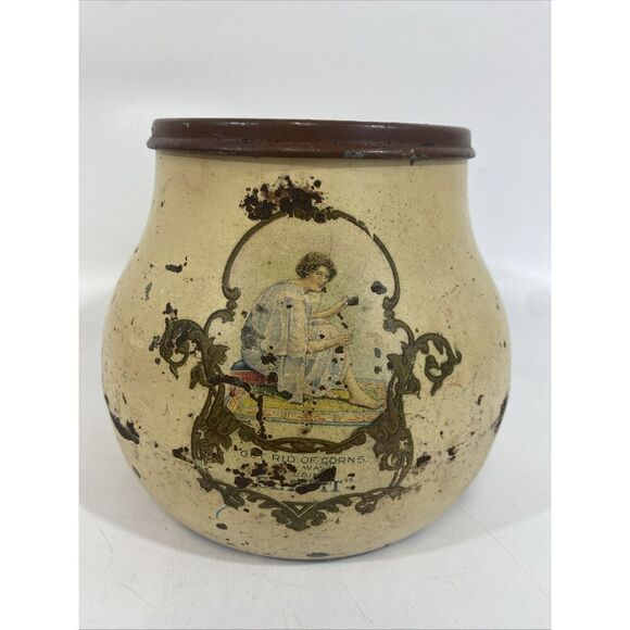 Old 1900 Gets-It Corn Remover Tin Canister Medical Quack Advertising Art Nouveau - Picture 1 of 16